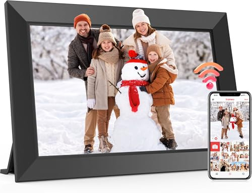 Frameo Cadre photo numérique avec écran tactile IPS 1280 x 800, 10,1 pouces Wifi Cadre photo numérique intégré 32 Go de stockage interne N