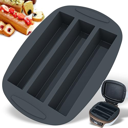 Kamehame Cake Long Moule en Silicone Moules Mini Cakes Apéro pour 3 multi Apéritif Pâtisserie Gateau, Compatible avec Cake Factory