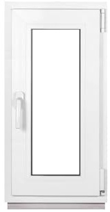 Framex Kellerfenster Fenster Kunststofffenster Weiß Breite x Höhe 40 x 80 cm (400 x 800 mm) 2-fach (32 mm) Dreh Kipp DIN Rechts - Premium - Alle Größen