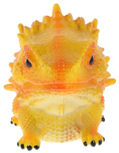 Abaodam Figura di Lucertola Simulata Realistica in Morbido Silicone Giallo, Giocattolo Educativo Animale di Simulazione e Decorazione da Giardino
