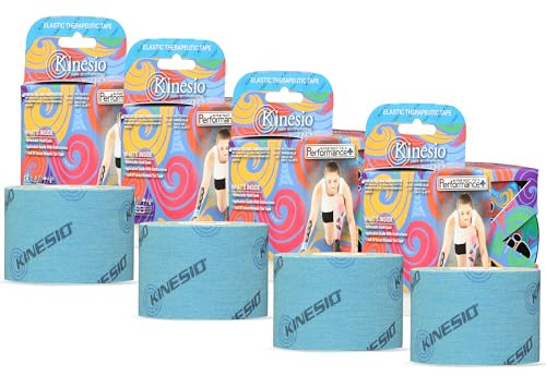 Kinesio Holding PKT75024-L Tex Performance+ - Nastro adesivo, 5,1 x 5,5 m, colore: Blu (confezione da 4)