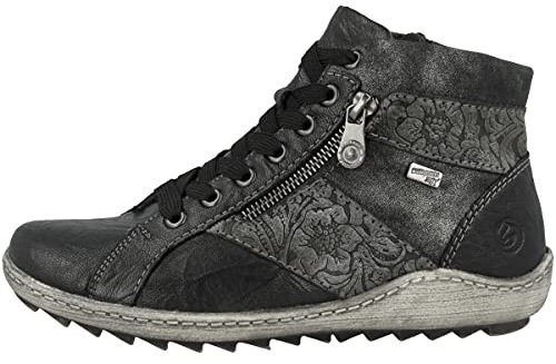 Remonte Damen R1497 Stiefeletten, Schwarz (Schwarz/Graphit/Asphalt 45), 39 EU