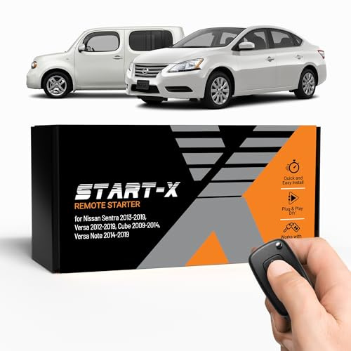Start-X Remote Starter Kit for Nissan Sentra (2013-19), Versa (2012-19), Cube (2009-14), and Versa Note (2014-19) Vehicles with Immobilizer | Key Ignition | Plug & Play | Zero Wire Splicing
