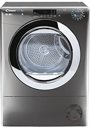 Candy CSOEC10DCGR0 10Kg Freestanding Condenser Tumble Dryer, Sensor Dry, WIFI Connectivity, Graphite