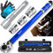 MASKO® Drehmomentschlüssel 6tlg. Set 40-210Nm 1/2' CV inkl. 3 Stecknüsse 17mm 19mm 21mm & Verlängerung 125mm Montagehandschuhe Koffer +/- 4% Toleranz Reifenschlüssel Auto Drehmoment-Schlüssel, Blau