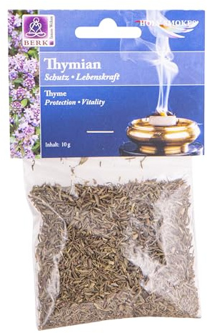 Thymian 10 g – Berk rökelse doftande trä, örter, blommor för rökning på sil och träkol naturliga rökelser för avkoppling och rengöring