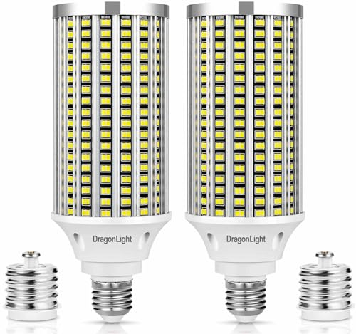 DragonLight Lampadina LED da 60 W super luminosa (200 Watt MH/HPS) – Lampadina LED Edison E27/E40 – 6000 K bianco freddo 7,200 lm per illuminazione commerciale – garage officina ufficio cortile