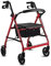Rollator Walker mit Sitz und rutschfestem Gehstock, Aluminium, für Stabilität und Mobilität, 1 Jahr für Gesundheit und Unabhängigkeit