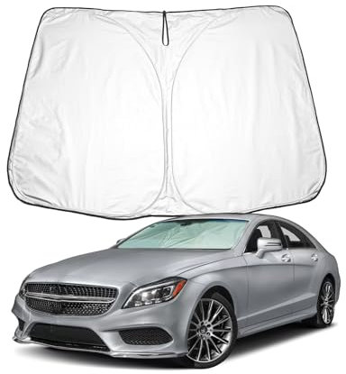 BIXUAN W205 2016-2020 Parasol Compatible con Mercedes Benz Clase C W206 2021-2024 2025 Parabrisas para S205 C205 el Auto Frontscheibenabdeckung Windschutz Frontscheibe Blockiert UV Abdeckung