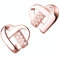 Heart Stud Earrings S925 Sterling Silver with Crystals Zircondia Love Statement Earring Studs Gifts for Women Girls Sensitive Ears Rose Gold