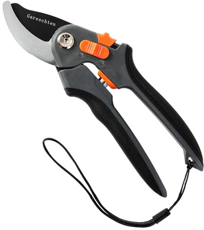 Sécateur de jardin - Sécateur à lames franches - Sécateur avec Lame SK5, Plage de CoupeØ20mm, Ciseaux Jardinage pour Branche, Fleur et Fruits, Broussailles, Cisailles à Plantes pour le Jardinage