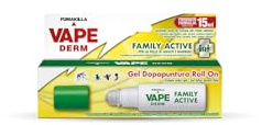 FUMAKILLA VAPE DERM FAMILY ACTIVE GEL DOPOPUNTURA Roll On, Prodotto cosmetico specifico per alleviare il fastidio causato dalle punture di insetto, Formula con proprietà lenitive e rinfrescanti, 15ml