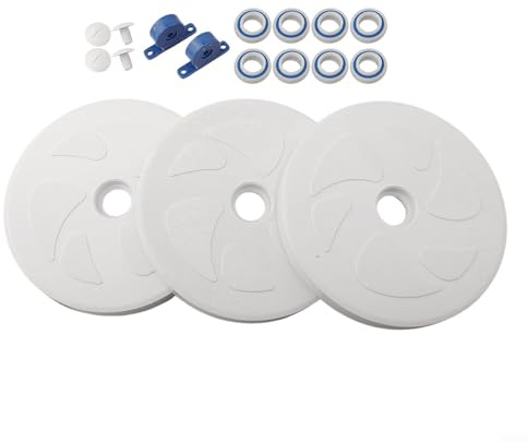 Kit di ricambio per pulizia piscina Polaris 180, 280 con 3 ruote grandi C6, 8 cuscinetti a sfera C60, 2 cuscinetti a turbina C80, 4 viti C55