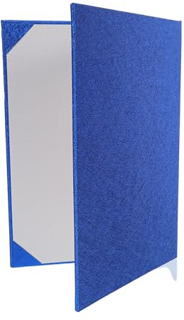 Baluue Cartella Portadocumenti A4 Blu Spessa, Copertina Rigida per Certificati di Nascita e Premi, Porta Certificato in Stile Libro per Ufficio e Presentazioni Ufficiali