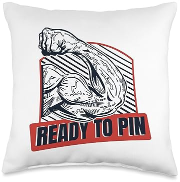 Professional Arm Wrestling Table Beginner Gifts Ready to Pin Hand Techniques Trainer Arm Wrestling Throw Pillow, 16x16, Multicolor