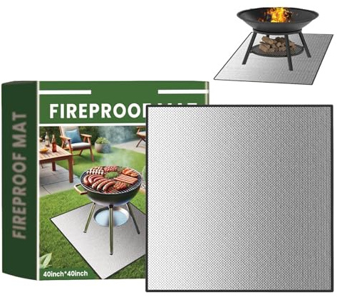 Esncddym Brandsäker matta för undergrill, grillgolvmatta - Camping brandsäker matta | Under Grillmatta, Under Grill Golvmattor för att skydda däck, Vattentät matta för Under BBQ