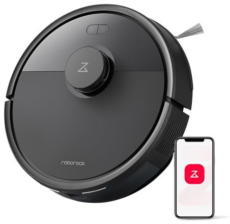 roborock Q7 L5 Robot Aspirador y Mopa Doble Sistema Antienredos, Succión HyperForce de 8,000 Pa, Navegación Precisa, Rendimiento de Nivel Básico, Dueños de Mascotas, Negro