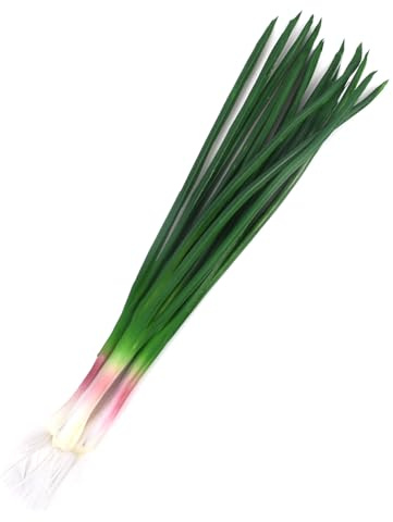 Luckforest Scalogno artificiale, 3 pezzi simulazione cipolle verdi realistiche modelli di verdure finte per la decorazione della cucina domestica ristorante ristorante modello puntelli di