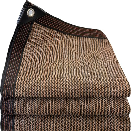 Red de sombreado para jardín- 80% UV Malla Sombra Exterior Red de Sombra,para Invernadero, terraza, Plantas, gallinero, Resistente al Viento, Permeable al Agua (marrón2x3m)