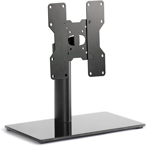 Meliconi Stand 100-200 Supporto tv da tavolo nascondi cavi, Adatto per TV con VESA 50-75-100-200 mm