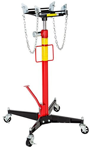 tectake® Cric hydraulique Vérin de Fosse hydraulique Support Moteur Atelier Crics de Levage en Acier jusqu'à 500 kg Roues Stables & orientables Chaînes de sécurité Outillage mecanique Auto Voiture