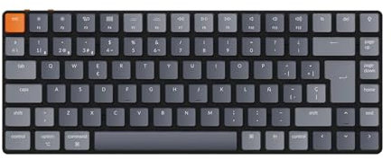 Keychron K3 Teclado Mecánico inalámbrico Ultra-Delgado, 75% Diseño Teclado Bluetooth/USB with RGB Backlight, Hot-swappable Low-Profile Keychron Optical Brown Switch para Mac Windows (ES Layout)