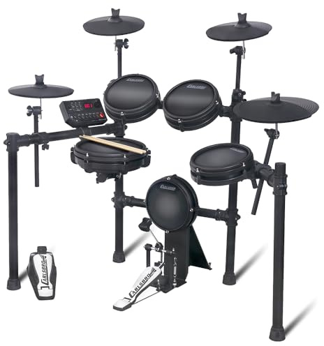 Carlsbro CSD35M 9-Piece Mesh Head Electronic Drum Kit - Digital Drum Kit with Responsive Mesh Head Pads, Quiet Practice, Realistic Feel, USB Connectivity, 50 Lessons Included
