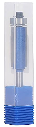 Punta Per Fresa con Finitura a Filo con Codolo Superiore da 1/4 Pollici Punta Per Fresa Per Rifilatura del Legno Color Argento Blu.