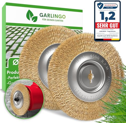 GARLINGO Fugenbürste 2er Set | Kompatibel mit Einhell Fugenbürste BG-EG 1410 GC-EG 1410 GC-CC 18 Li | 10 mm Breite | Ersatzbürste Fugen Bürste