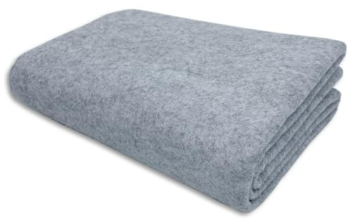 EDGEAM Fieltro para manualidades, 100 x 90 cm, 1,4 mm de grosor, fieltro de poliéster, para manualidades, manualidades, proyectos de costura, decoración de patchwork (gris claro, 100 cm x 90 cm)