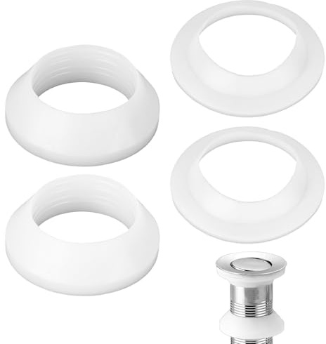 BOXOB 4pz Guarnizioni Universali per Scarico del Lavandino, Guarnizioni in Silicone Ispessite Guarnizione Scarico Lavandino Bagno Tappo Tappo Ricambio per Cucina e Bagno