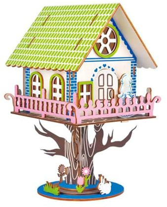 TRACYE Cabane dans Les Arbres Puzzle 3D,Kit de Bricolage en Bois Puzzle Tridimensionnel,Coration de Ornements Maison,Meilleur Cadeau de Vacances