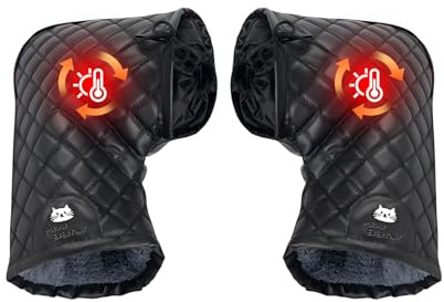 Generisch Moufles de Guidon, Gants imperméables et résistants à l'hiver, Gants de vélo Coupe-Vent sans Doigts pour Temps Froid Unisexe Cyclisme Trekking Trottinette électrique