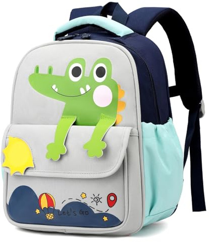 PROTAURI Sac a Dos Enfants pour Garçon 2-6 Ans, Sac a Dos Maternelle avec Sangle de Poitrine, Confortable, Hydrofuge, Cartable Maternelle Respirant et Léger, Bleu