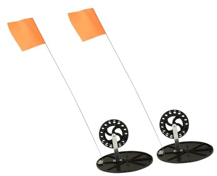 DOUDINGMAO Pack of 2 Cold Ice Angling Flags Set for Winter Fishing Ice Fishing Tip Up