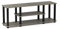 Furinno Entertainment/TV-Regal mit unterschiedlichen Ablageflächen, Französische Eiche Grau/Schwarz, 29.72 x 111.25 x 41.15 cm, Vierkantrohr