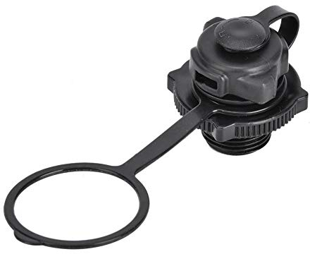Kajak Ventil, Kunststoff Bootsluftventil Boston Valve Airbed Plug D Kappenschraube für Schlauchboot Kajak(Schwarzes Luftventil D.)