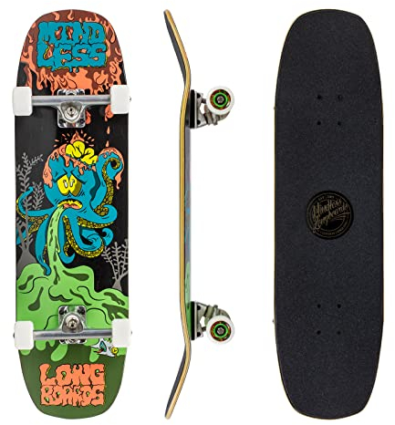 Mindless Longboards Octopuke Longboard, Erwachsene, Unisex, Orange/Grün (Mehrfarbig), 21,9 x 82,5 cm