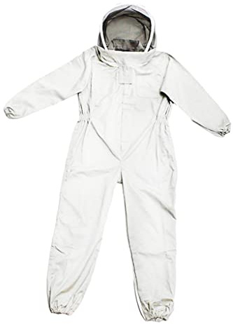 Milageto Combinaison D'Apiculture avec Chapeau Détachable, Costume de D'Apiculteur Totale pour Unisexe, Apiculteur Professionnel, 2XL