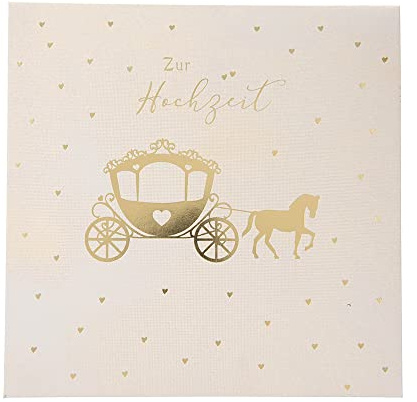 Depesche 0011694-045 - Tarjeta de felicitación para boda (plegable, con música, elementos de luz y un texto original, incluye sobre, formato 15,5 x 15,5 cm)