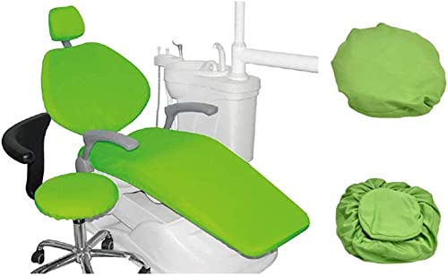 4 pcs Ensemble Chaise Dentaire PU Housse De Siège En Cuir Imperméable À L'eau Élastique Dentaire Couverture De Chaise Dentiste Protecteur Contient Appui-Tête Dos Coussin Housse De Chaise ( Color : C )