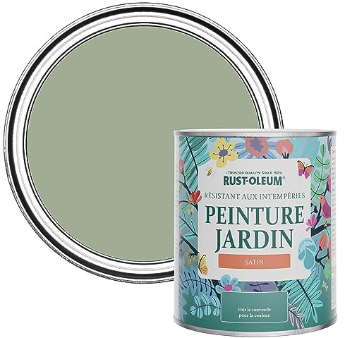 Rust-Oleum Green Mould-Resistant Garden Paint In Satin Finish - Bramwell 750ml