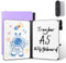 AGM Mini Whiteboard Lila, Tragbar A5 Memoboard Klein Doppelseitiges Schreiben Whiteboard Kein Magnet, 15 x 21 cm Harte Schale für Büro, Schule, Zuhause - inkl. 1 Marker mit Radierspitze