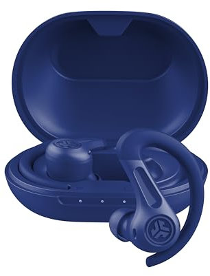 JLab JBuds Air Sport ANC 4 Kopfhörer In Ear, Sportkopfhörer Bluetooth, 60+ Std., Noise Cancelling True Wireless Kopfhörer kabellos mit USB-C Ladebox, IP66-schweißresistent, Multipoint, Kobaltblau