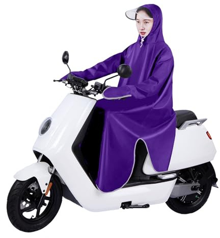 Msiud Cappotto Impermeabile per Moto, Poncho Antipioggia Moto Mantella da Pioggia per Bicicletta Unisex Giacca da Antivento Resistente Rughe Riutilizzabile Ciclismo Adulto Scooter Mobilità