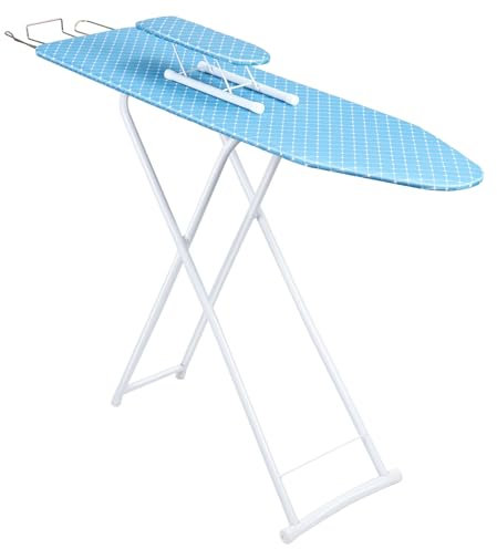 mufojyez Planche à repasser, table à repasser pliable, table à repasser réglable, planche à repasser étendue à l'extérieur avec housse amovible résistante à la chaleur