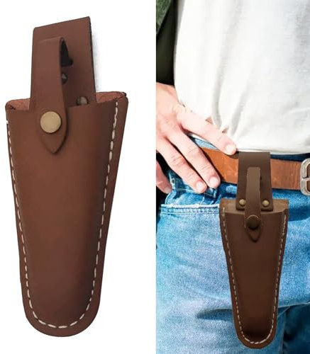 Leather Tool Belt Holster for Secateurs - Garden Pruner and Scissor Pouch, Pliers Belt Case - Men's Gardening Gift