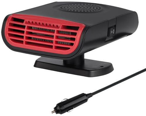 STEFUEWILL17 12V Tragbare Heizung für Auto - 150W Auto Heizung Tragbare Stecker für Zigarettenanzünder, 360° Drehbar Autoheizung, Winter Camper, Heizlüfter Standheizung, Windschutzscheibe Ventilator