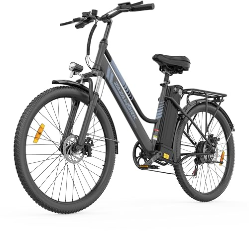 Electric Bike for Adults, 250W Rear Motor Electric Bicycle with 36V 20AH Battery, 80-120km Long Range, 7-Speed & 3 Riding Modes, 25km/h Electric Hybrid Bike for Men Women City Commute (c26pro Black)