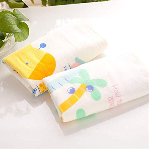 CCSYM Handtuch Set ， 2 Baumwolltücher ， 25X50Cm Tiermotive Gaze Kindertuch Handtuch Reinigungs Gesicht Für Baby Für Kinder Hohe Qualität